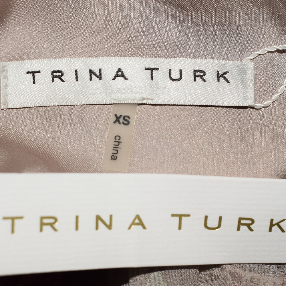 Trina Turk | Floral Ruffled Cream Maxi Dress XS - Picture 3 of 4